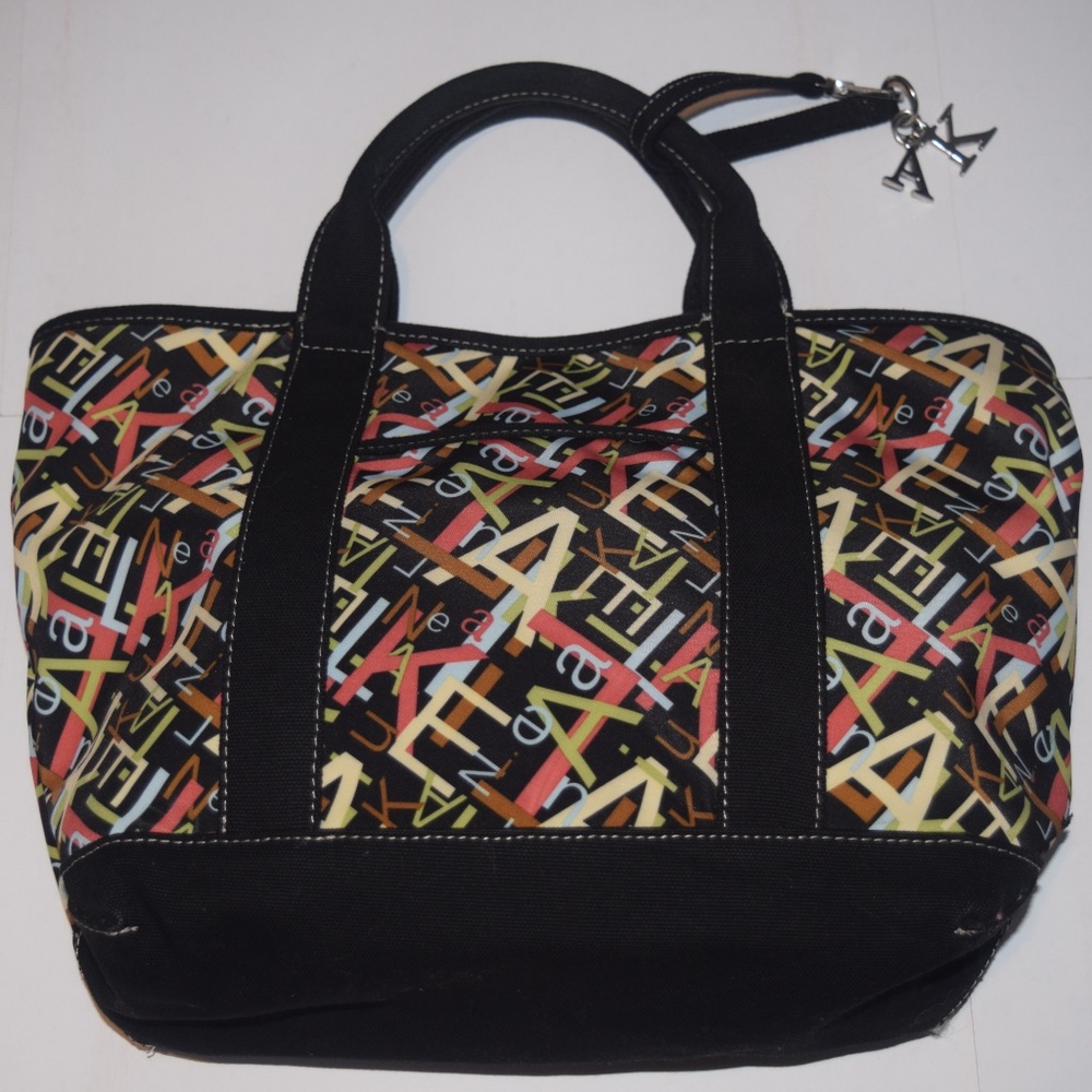 Anne Klein Monogram Satchel Handbag Medium Purse